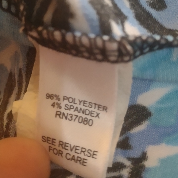 Cato women's size small blue blouse shirt top short sleeve - Picture 6 of 7